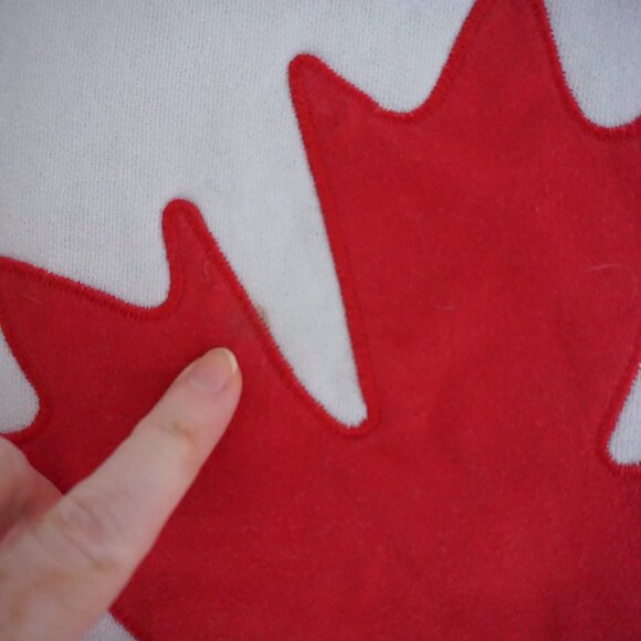 Roots Canada Cotton Flag Sweatshirt Red White Minimalist Sporty Heritage XXL - Picture 10 of 10
